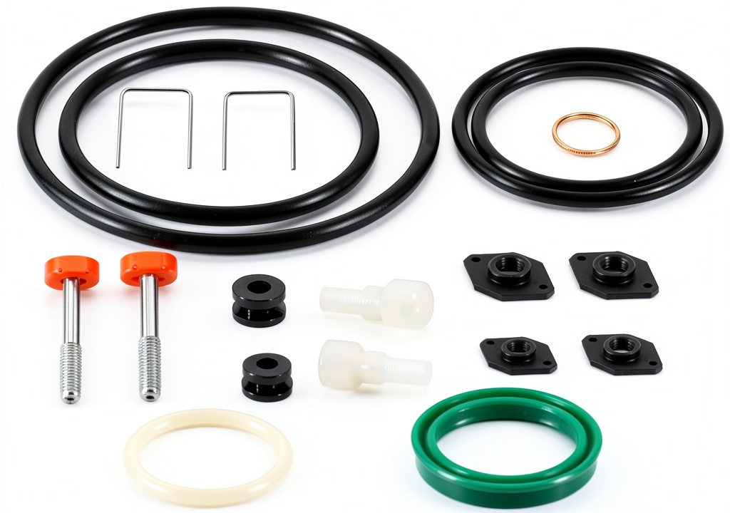 Technician installing valve components from the repair kit